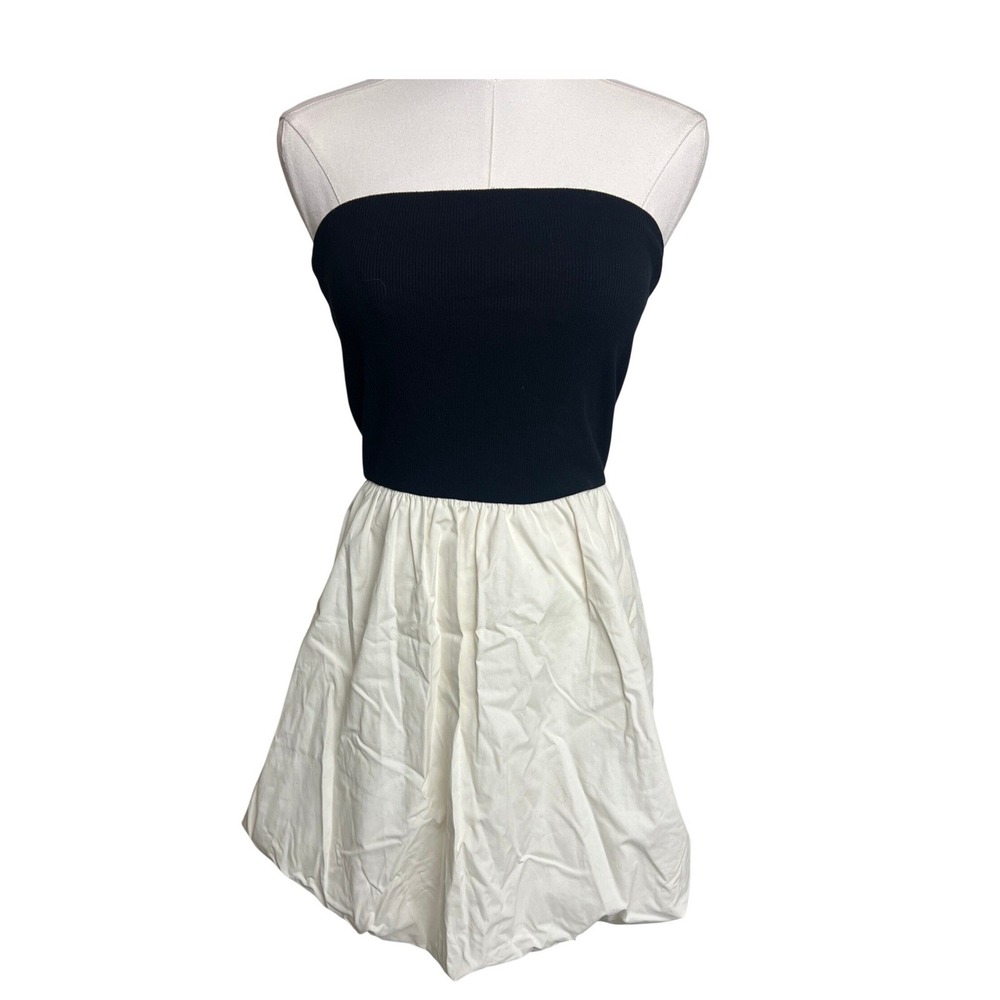 A‎ New Day Strapless Ribbed Knit Bubble Skirt Mini Dress S Party Coquette